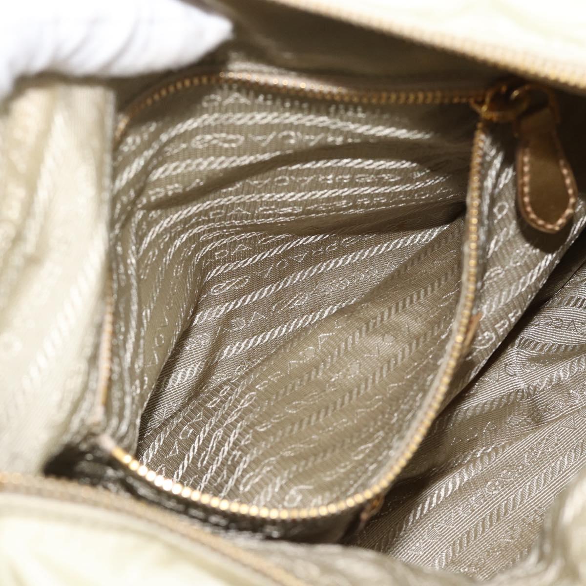 PRADA Shoulder Bag Nylon Gold Auth mr2696