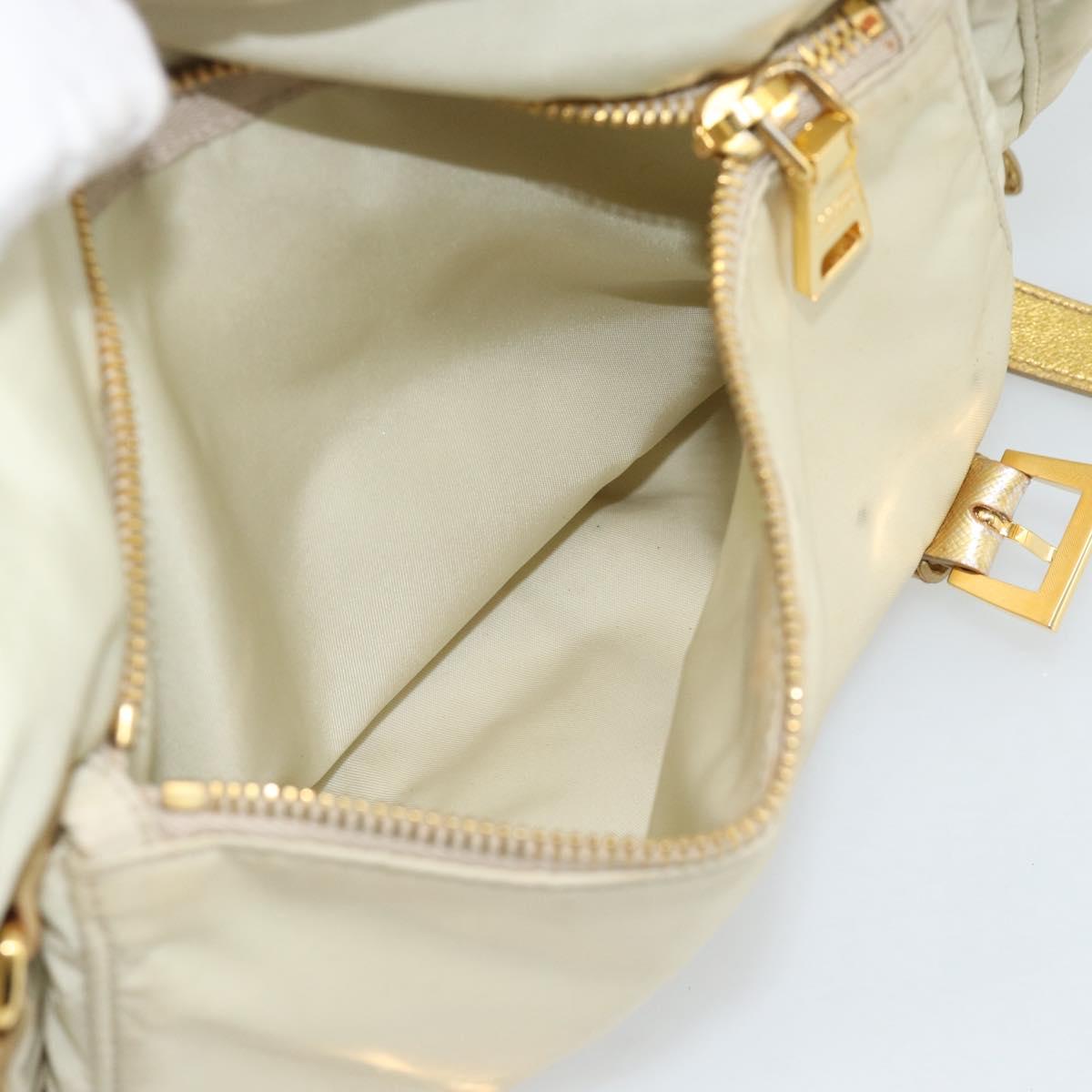 PRADA Shoulder Bag Nylon Gold Auth mr2696