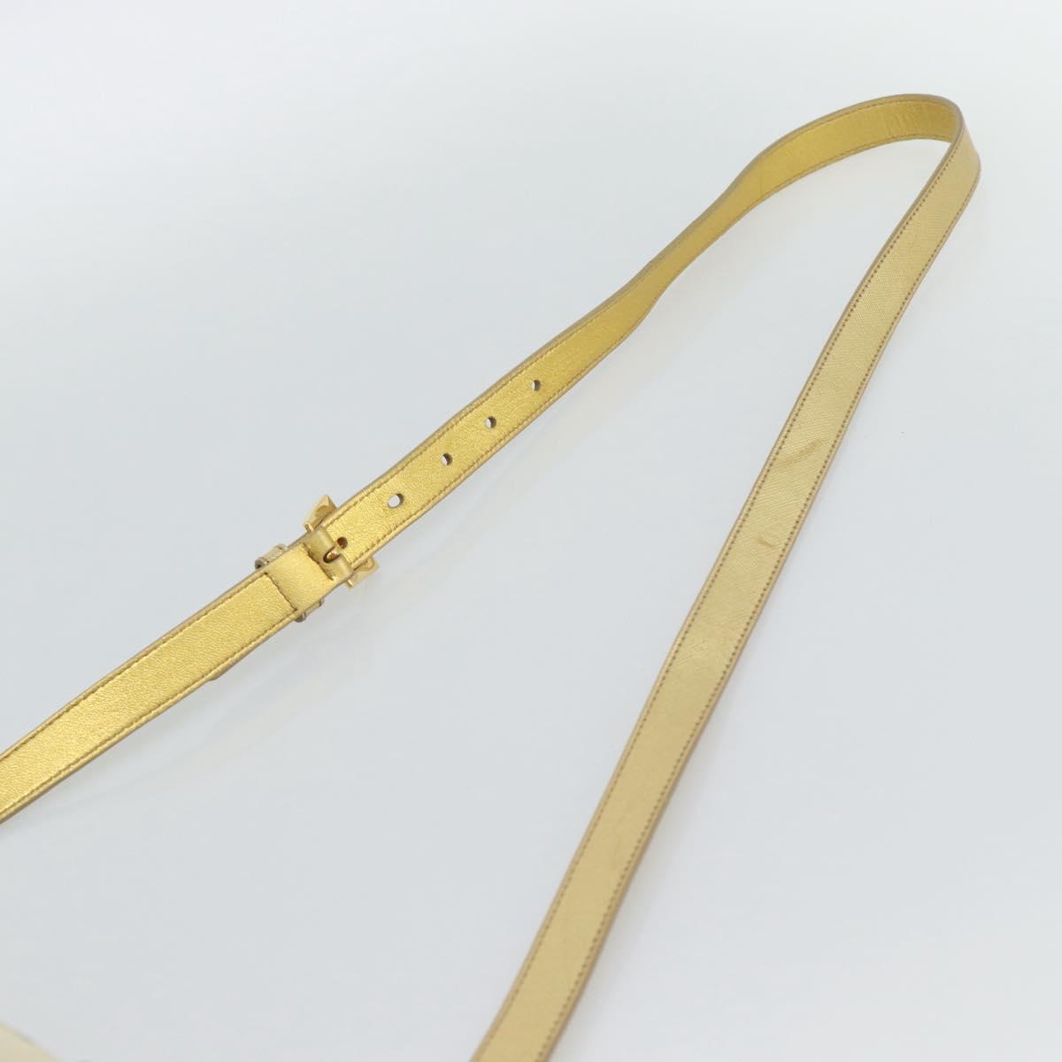 PRADA Shoulder Bag Nylon Gold Auth mr2696