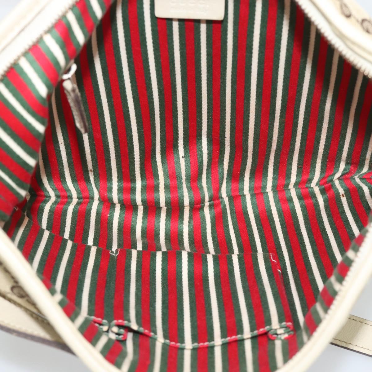 GUCCI GG Canvas Newbrit Shoulder Bag Beige Gold 169998 Auth mr2699A
