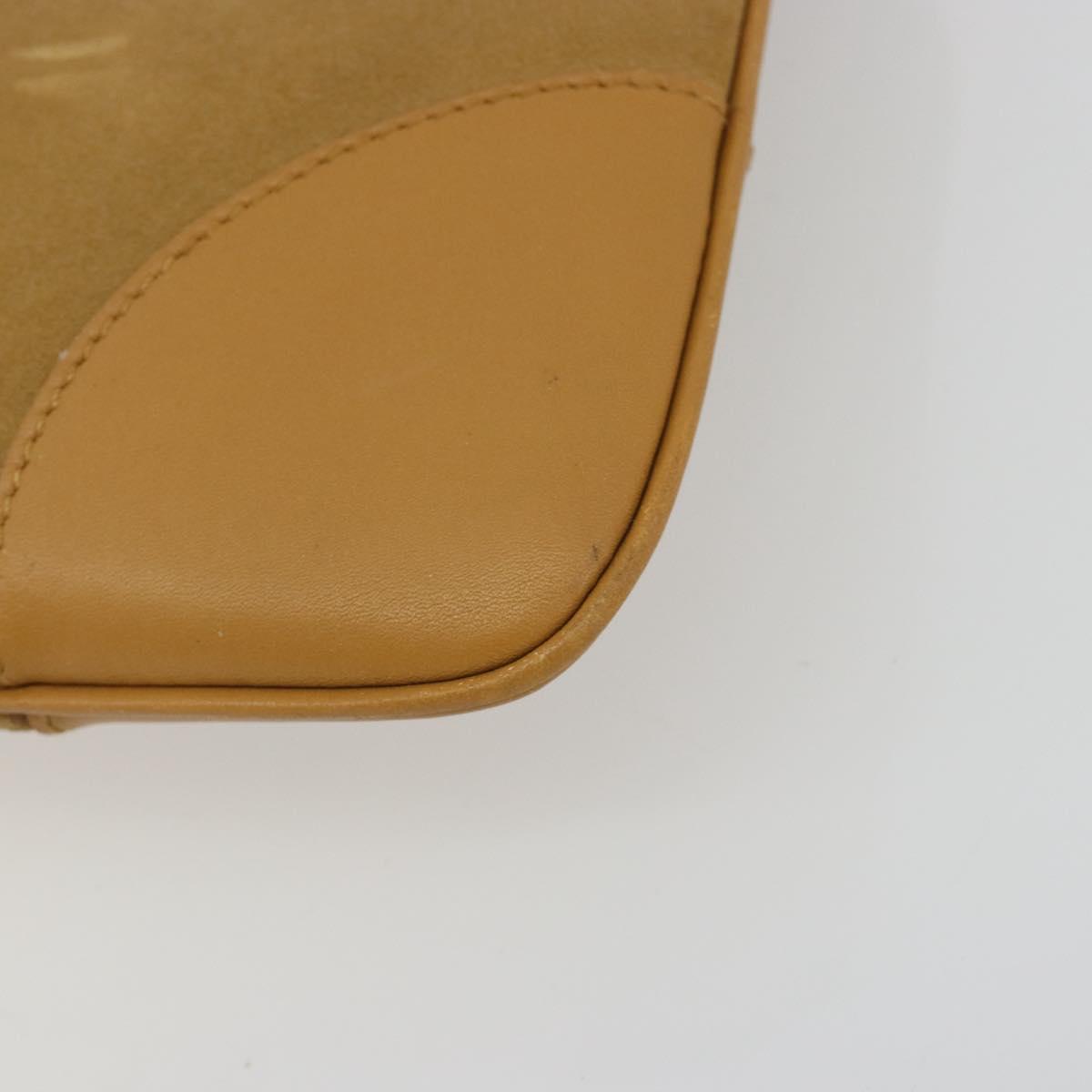 GUCCI Bamboo Shoulder Bag Suede Leather Brown Gold 001 4060 Auth mr2700A
