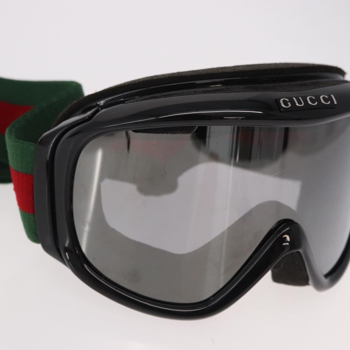 GUCCI Web Sherry Line Ski Goggles plastic Black Auth mr2708