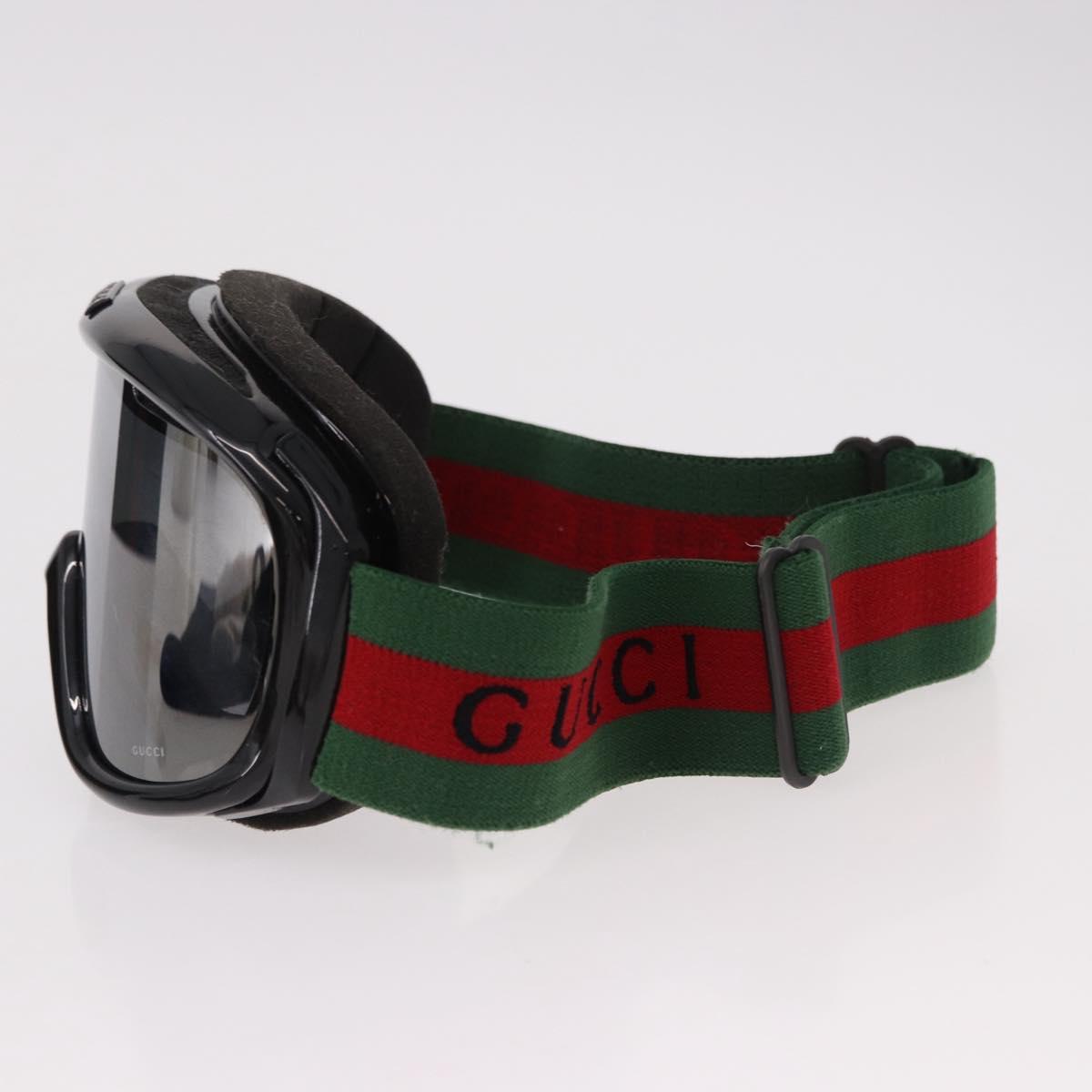 GUCCI Web Sherry Line Ski Goggles plastic Black Auth mr2708
