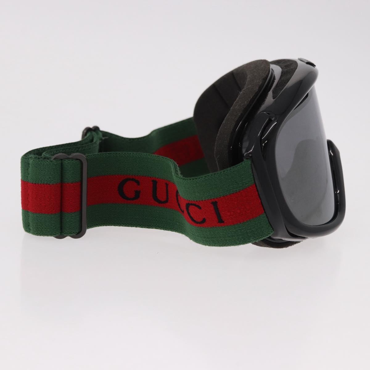 GUCCI Web Sherry Line Ski Goggles plastic Black Auth mr2708