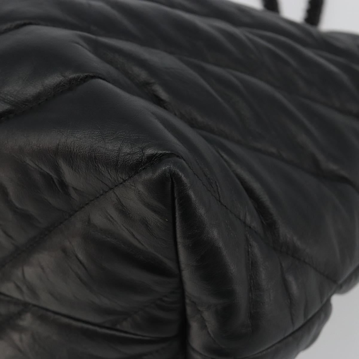 BALENCIAGA Crash Shoulder Bag Leather Black 777856 Auth mr2710V