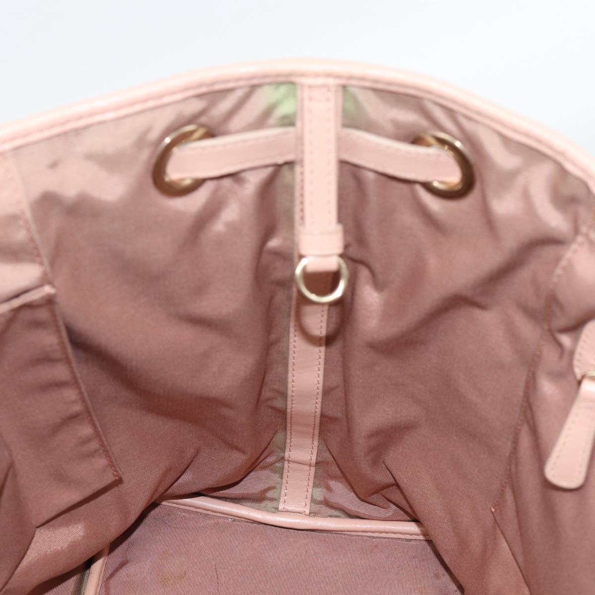 Christian Dior Canage Panarea Tote Bag Coated Canvas Pink Gold Auth mr2712