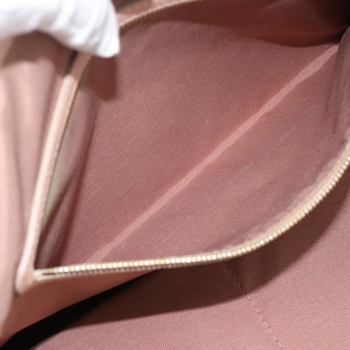 Christian Dior Canage Panarea Tote Bag Coated Canvas Pink Gold Auth mr2712