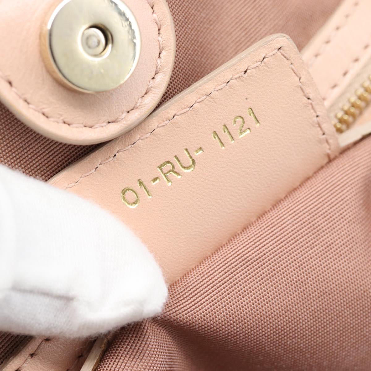 Christian Dior Canage Panarea Tote Bag Coated Canvas Pink Gold Auth mr2712