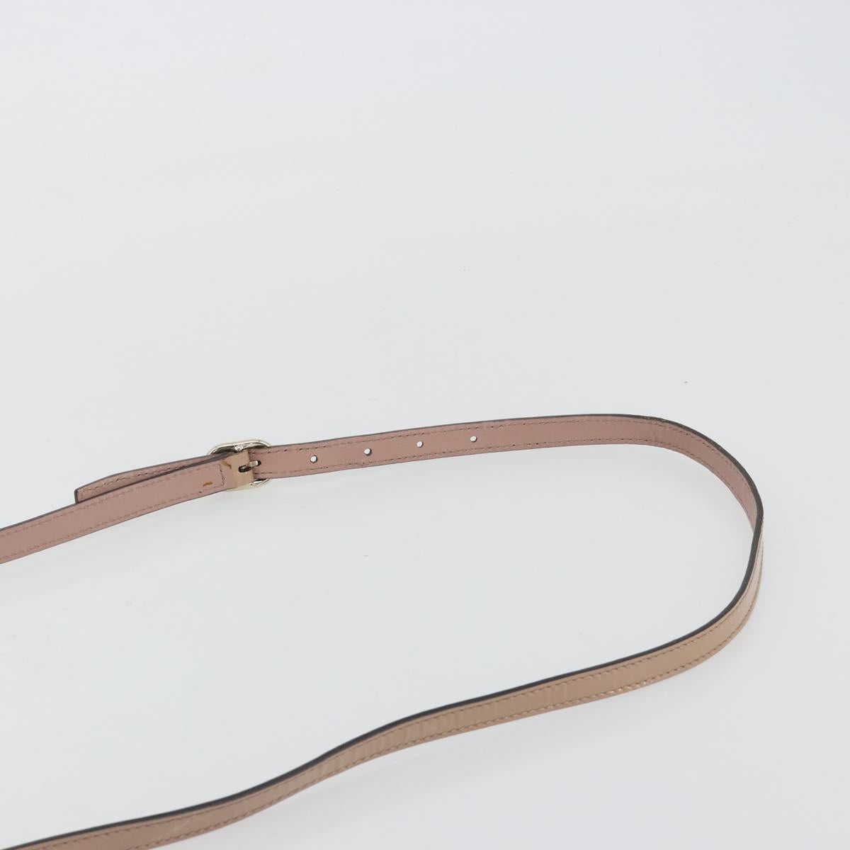 GUCCI Micro GG Canvas Guccissima Bag Patent Leather 2way Pink Beige Auth mr2719