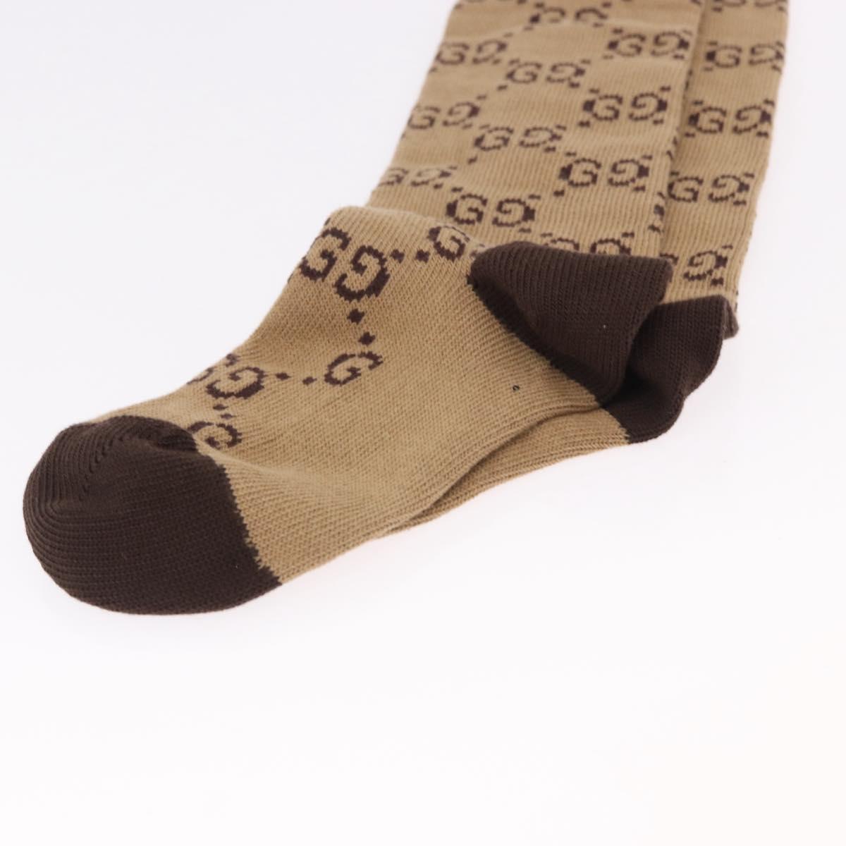GUCCI Socks Cotton Set of 4 Pairs Beige Brown Navy Auth mr2726