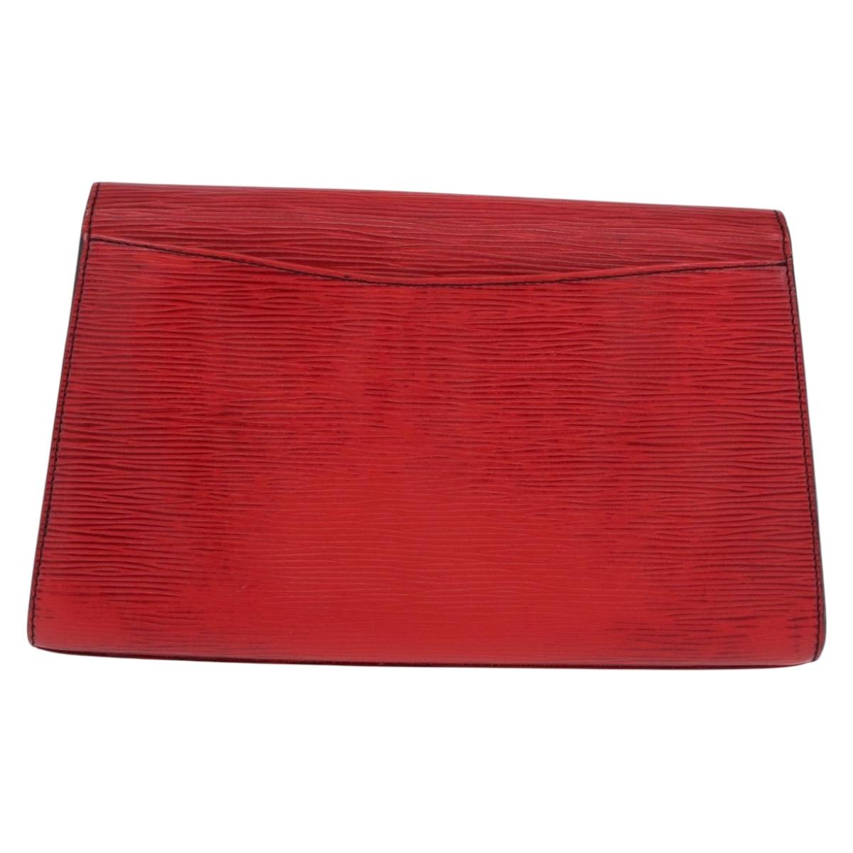 LOUIS VUITTON Epi Art Deco Clutch Bag Red M52637 LV Auth mr2738