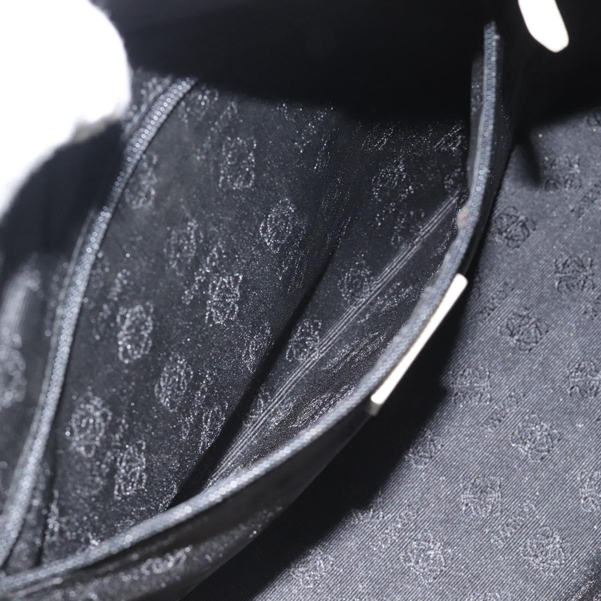 LOEWE Hand Bag Canvas Gray Silver Auth mr2742