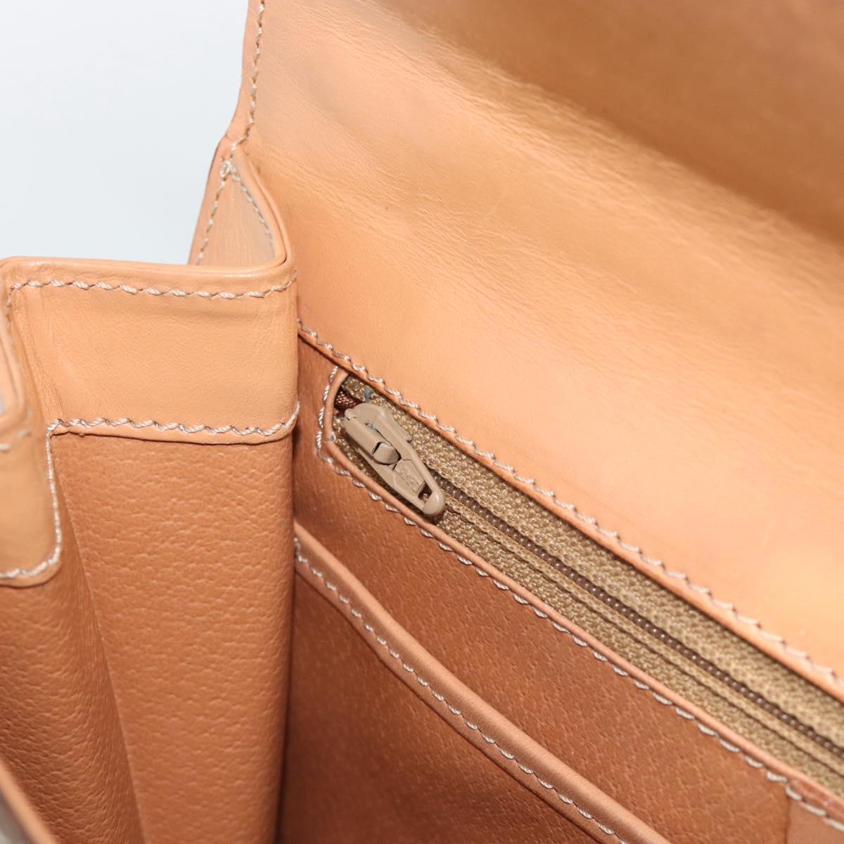CELINE Macadam Canvas Hand Bag PVC Leather Brown Gold Auth mr2743