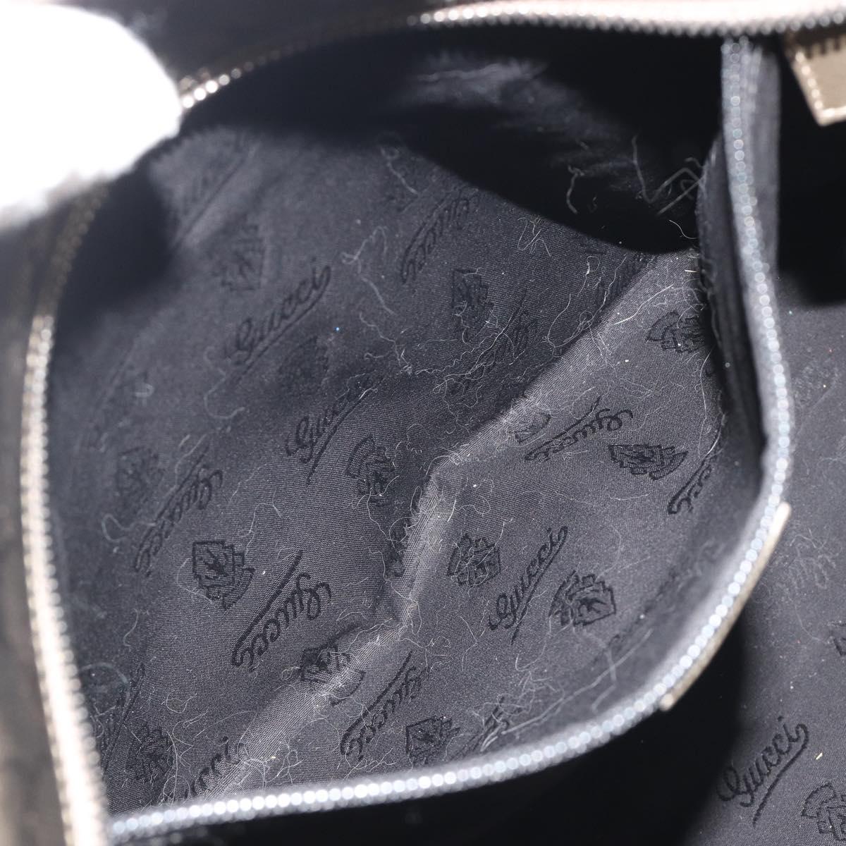 GUCCI GG Canvas Guccissima Tote Bag Leather Silver 211137 Auth mr2751