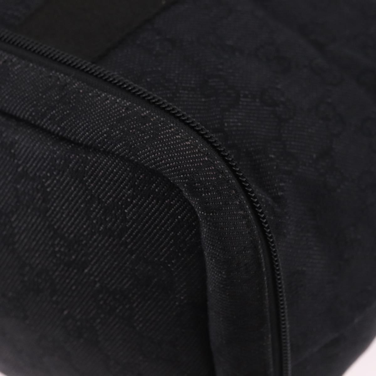 GUCCI GG Canvas Tote Bag Black Silver 152232 Auth mr2752A