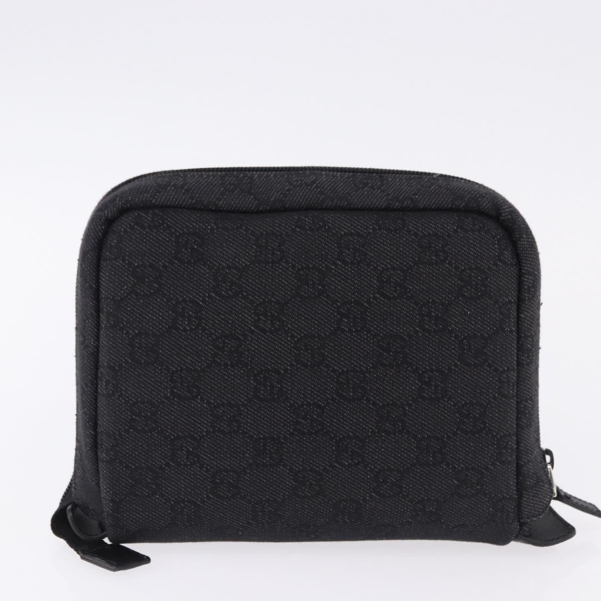 GUCCI GG Canvas Tote Bag Black Silver 152232 Auth mr2752A