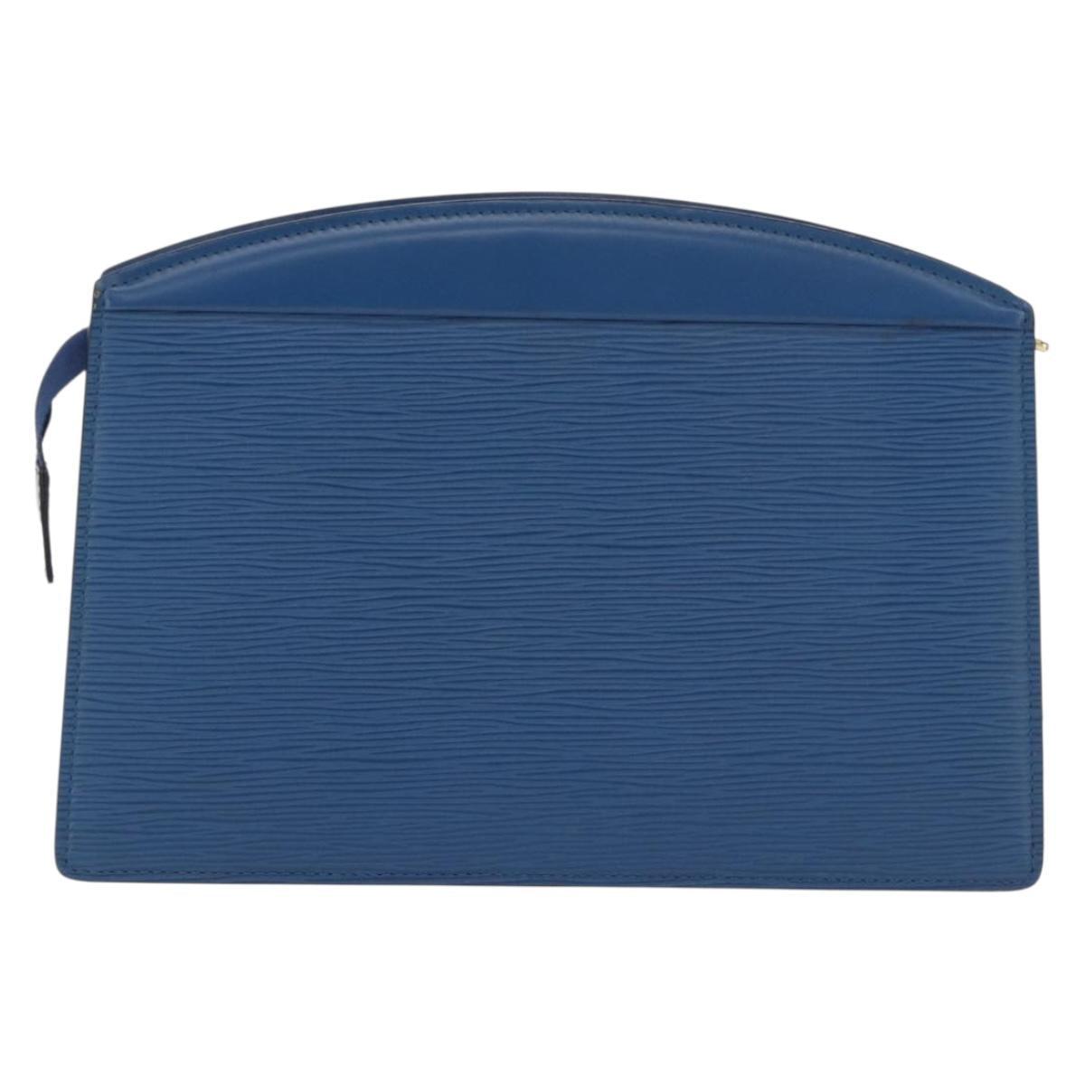 LOUIS VUITTON Epi Trousse Crete Pouch Blue M48405 LV Auth mr2757