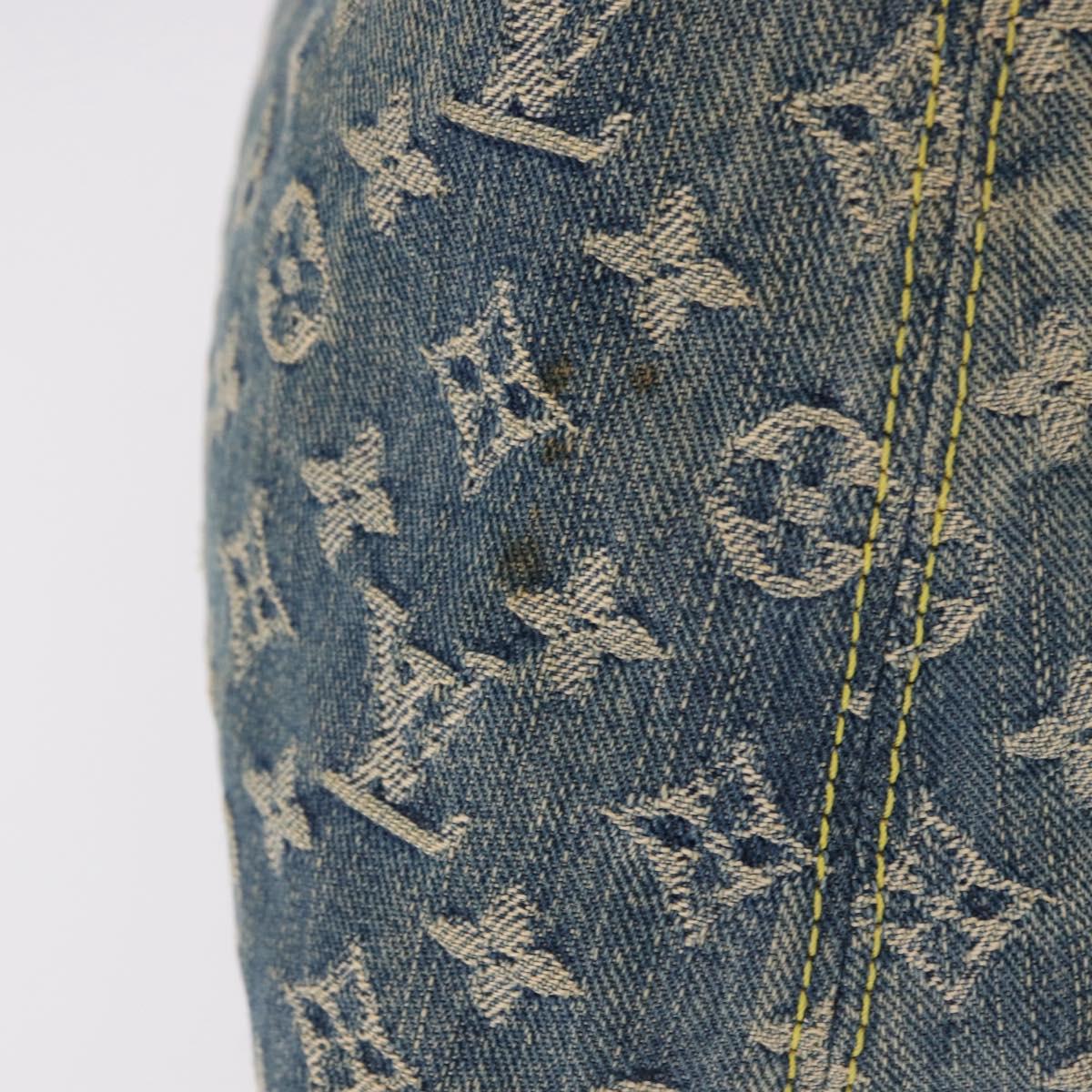 LOUIS VUITTON Monogram Denim Buggy PM Shoulder Bag Blue M95049 LV Auth mr2761A