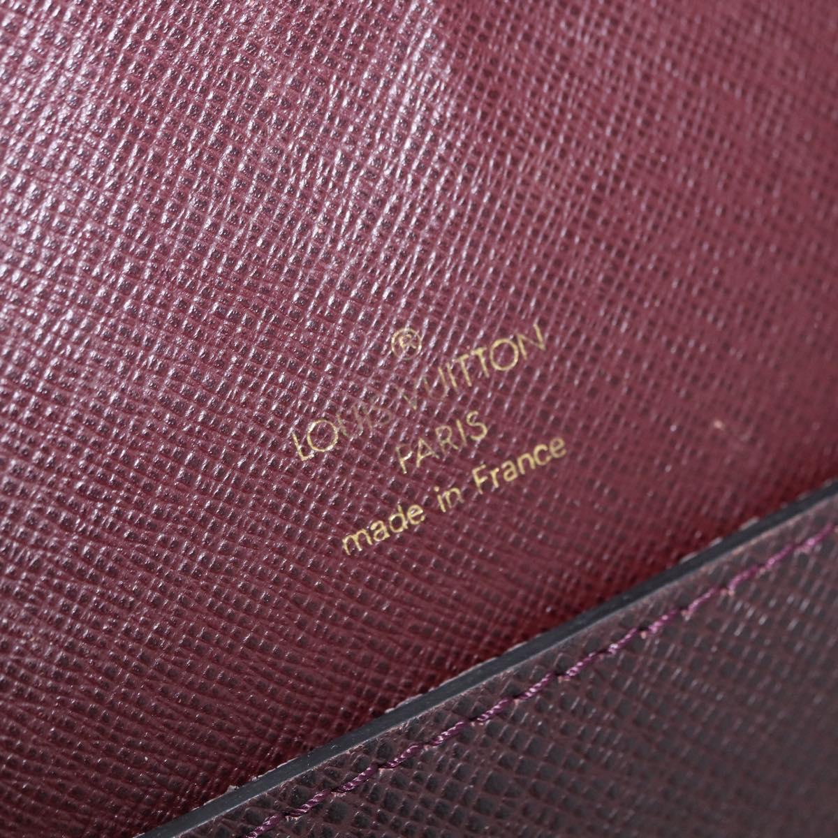 LOUIS VUITTON Taiga Document Case Pouch Acajou M99087 LV Auth mr2772