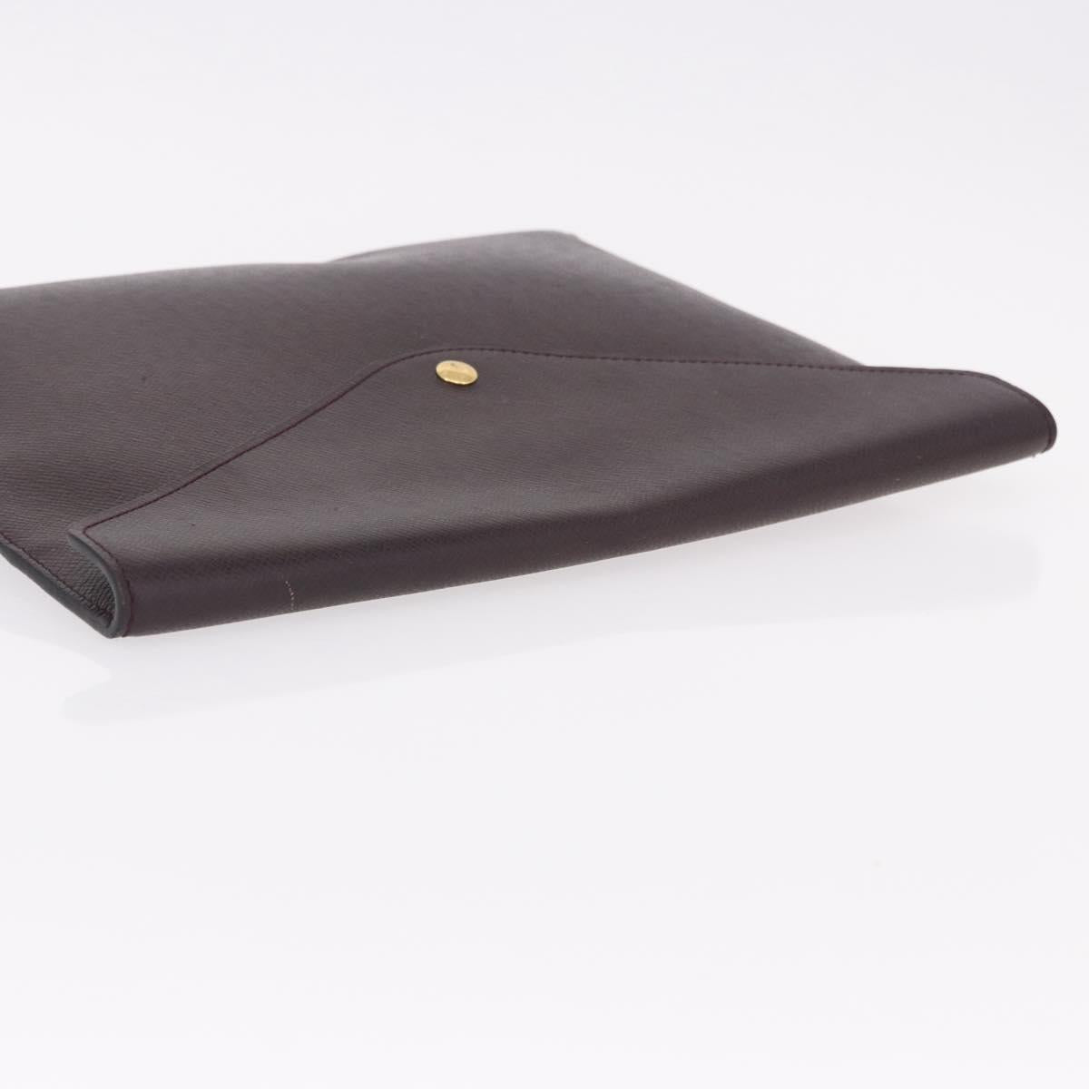 LOUIS VUITTON Taiga Document Case Pouch Acajou M99087 LV Auth mr2772
