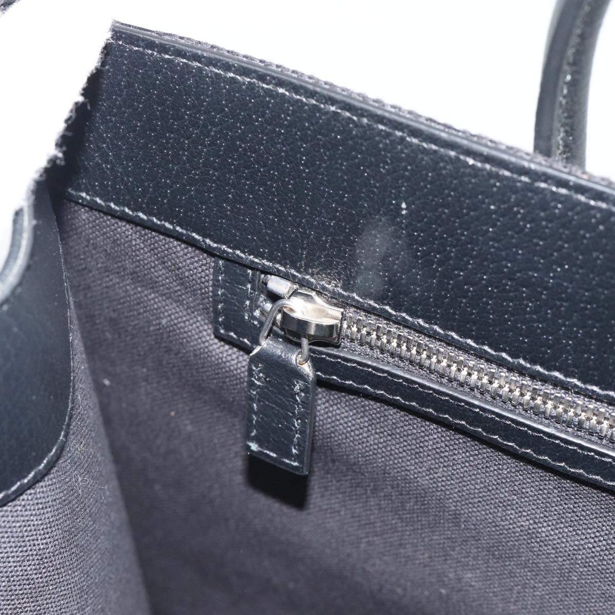 GUCCI Jumbo GG Canvas Hand Bag 2way Black Silver 678839 Auth mr2773V