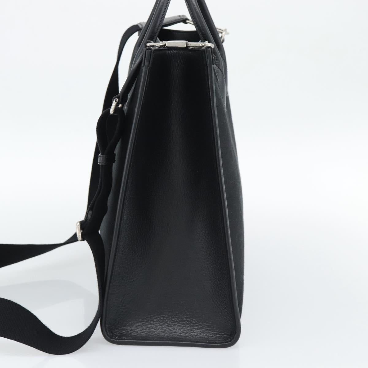 GUCCI Jumbo GG Canvas Hand Bag 2way Black Silver 678839 Auth mr2773V
