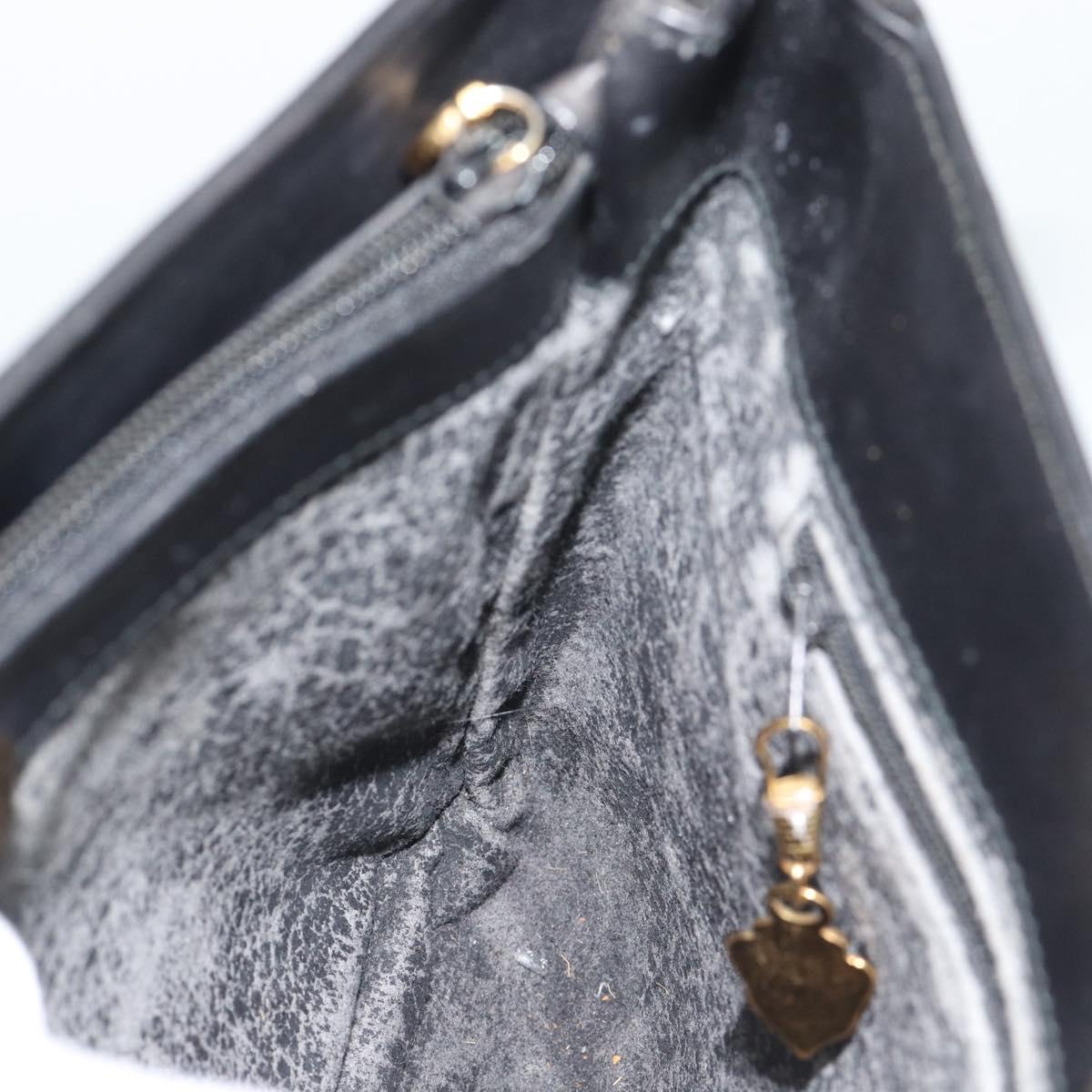 GUCCI Micro GG Supreme Shoulder Bag PVC Black Gold 001 14 0934 Auth mr2775
