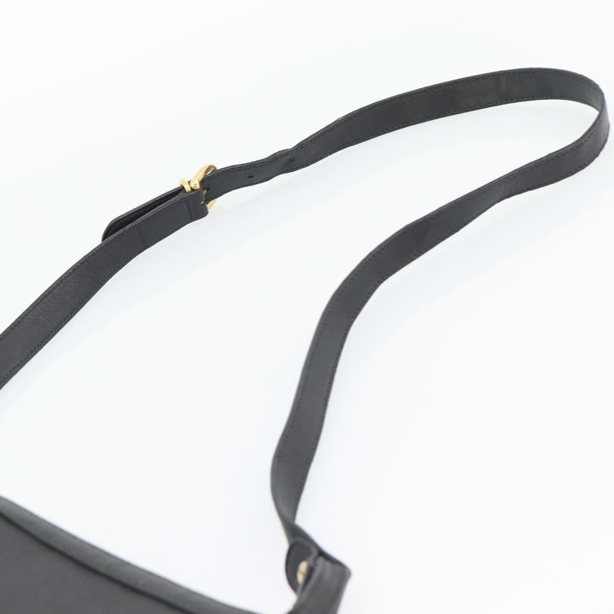 GUCCI Micro GG Supreme Shoulder Bag PVC Black Gold 001 14 0934 Auth mr2775