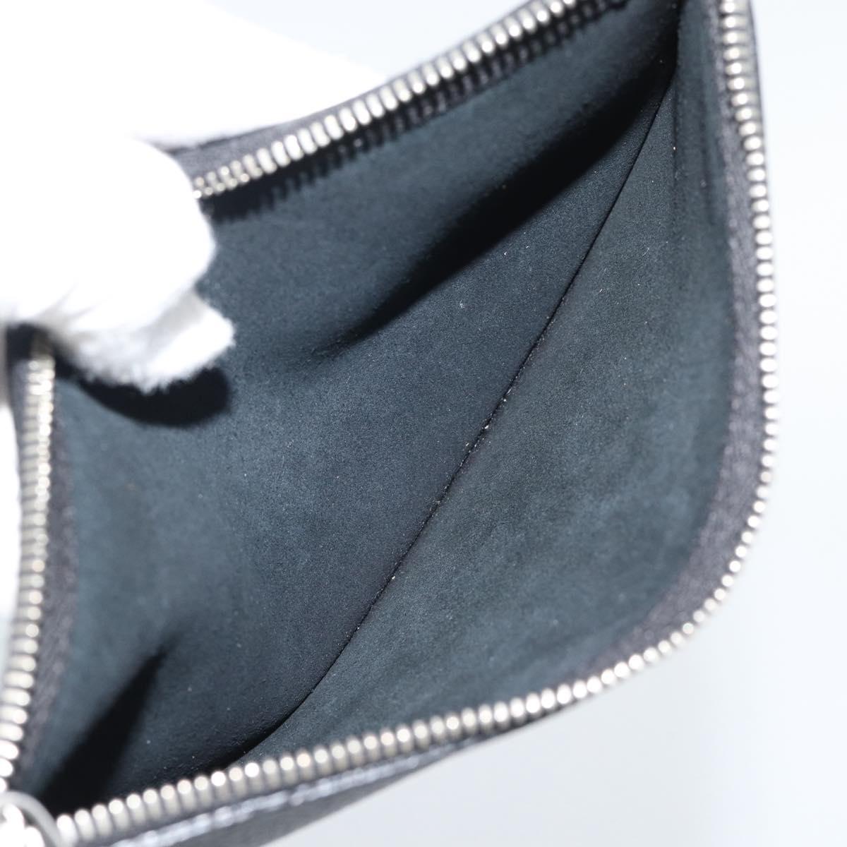 SAINT LAURENT Tote Bag Leather Black Silver Auth mr2776A