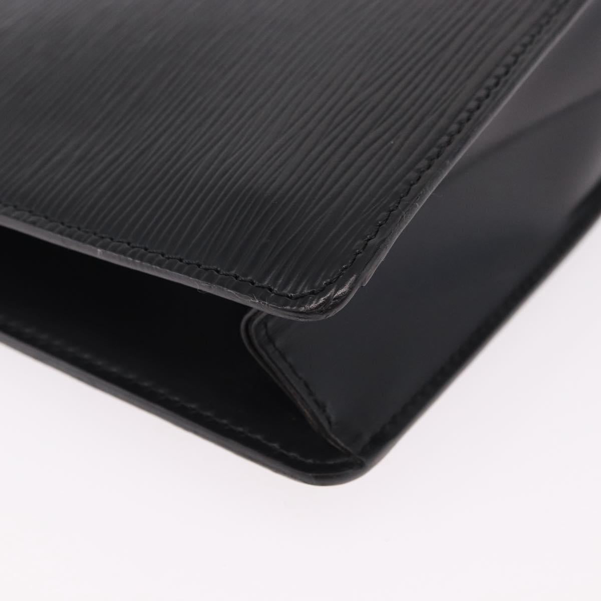 LOUIS VUITTON Epi Pochette Homme Clutch Bag Black M52522 LV Auth mr2787