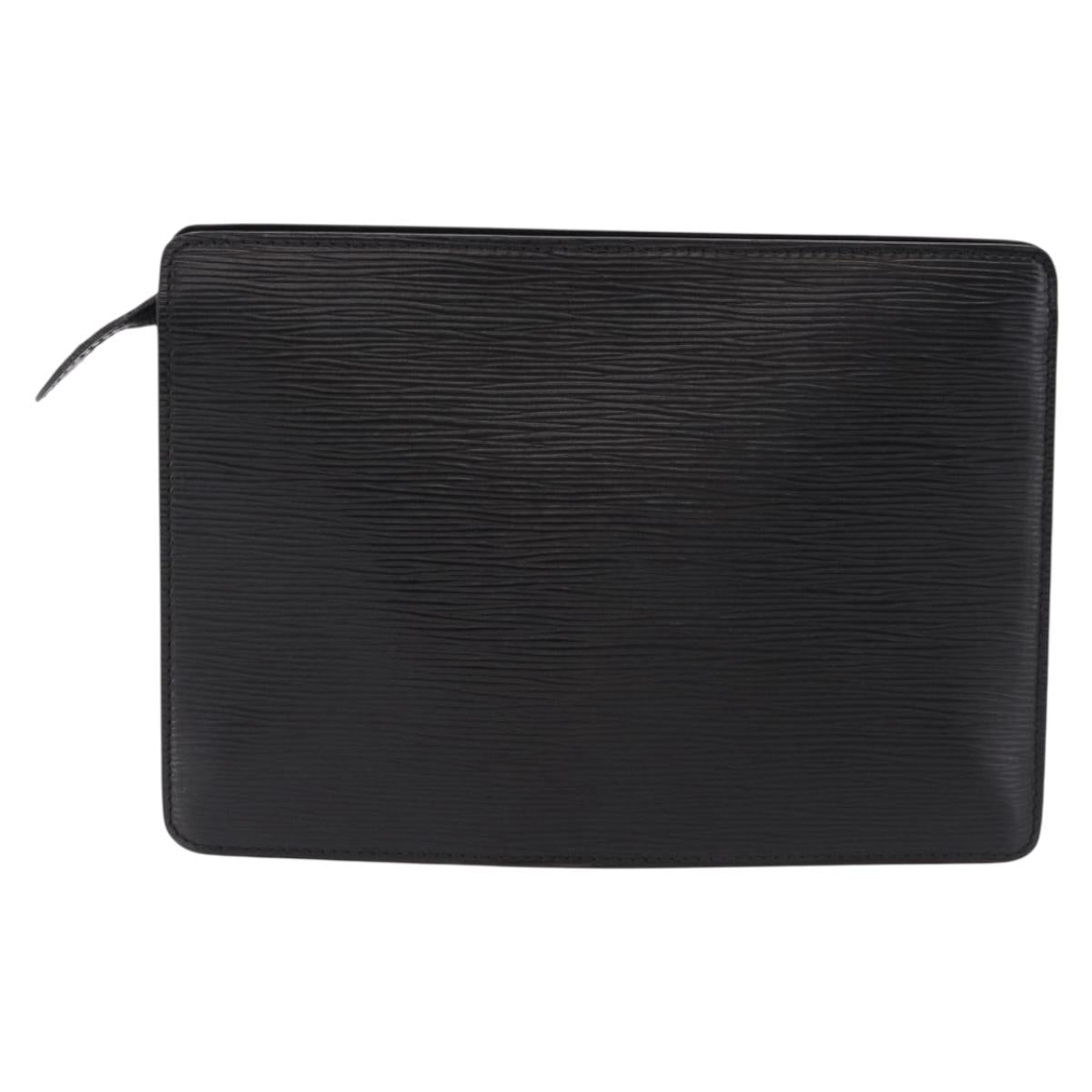 LOUIS VUITTON Epi Pochette Homme Clutch Bag Black M52522 LV Auth mr2787