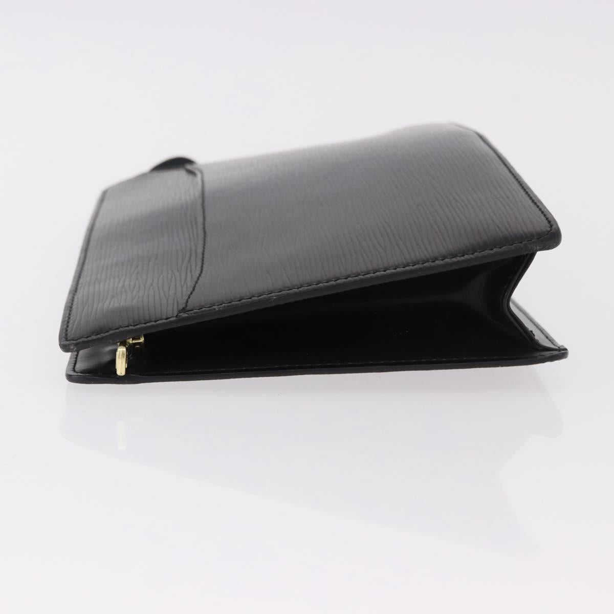 LOUIS VUITTON Epi Pochette Homme Clutch Bag Black M52522 LV Auth mr2787
