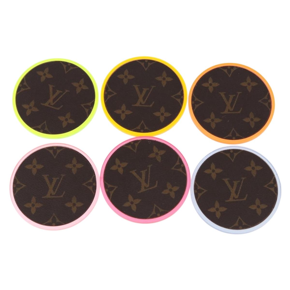 LOUIS VUITTON Monogram Coaster Multicolor LV Auth mr2788A