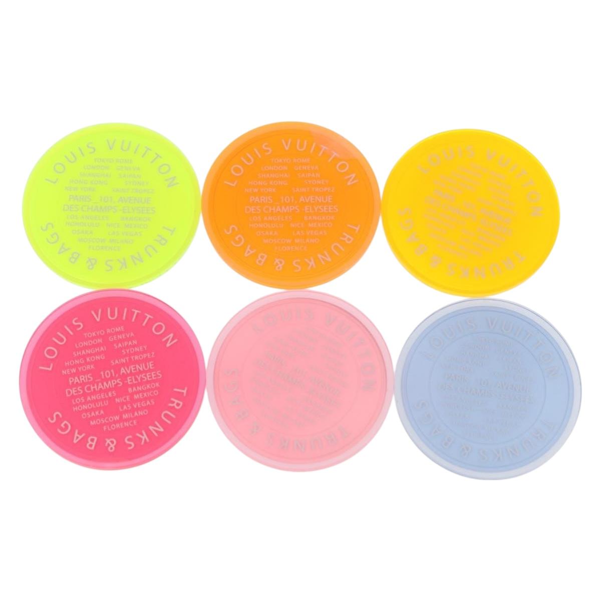 LOUIS VUITTON Monogram Coaster Multicolor LV Auth mr2789A
