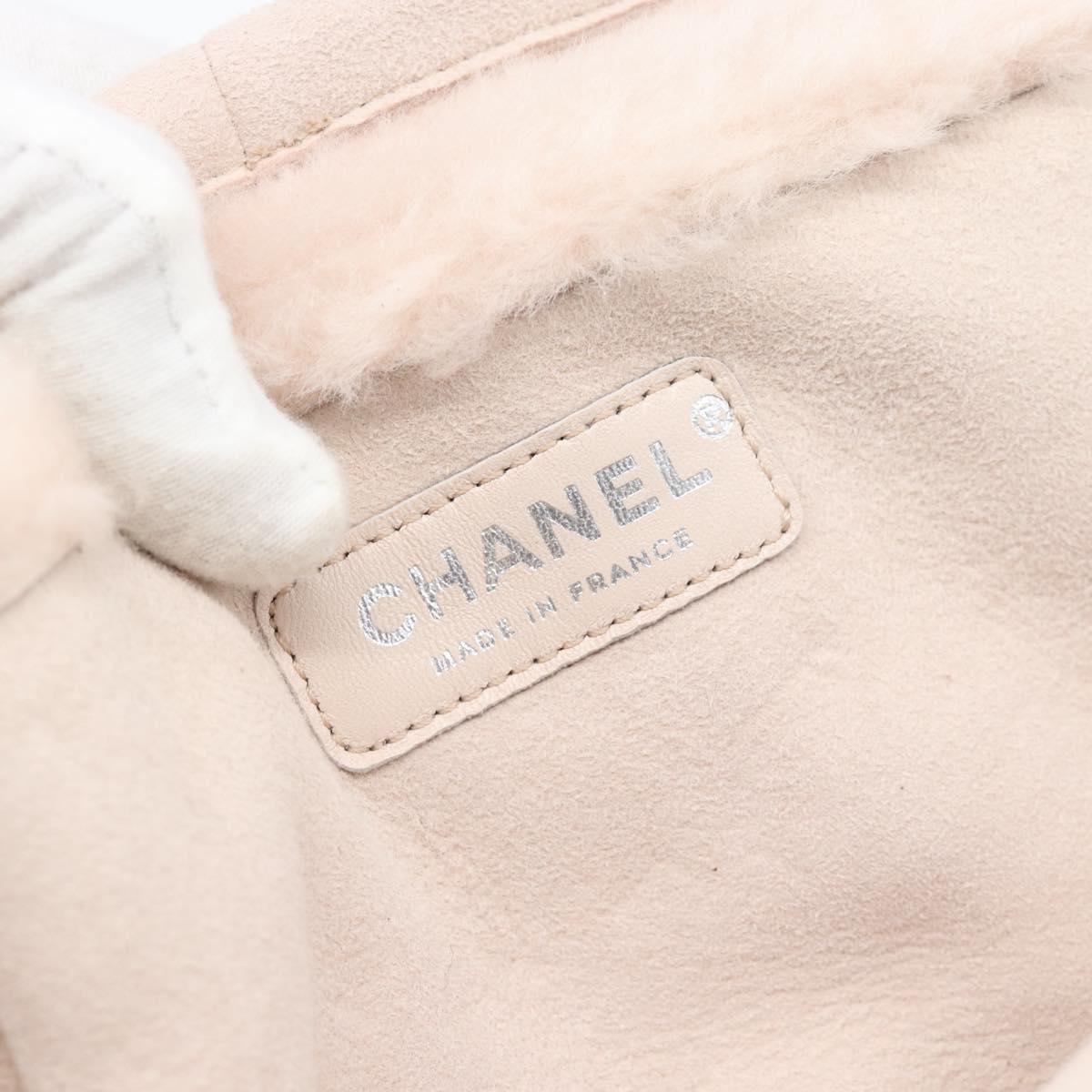 CHANEL Matelasse 2.55 Chain Shoulder Bag Mouton Pink Silver CC Auth mr2794V