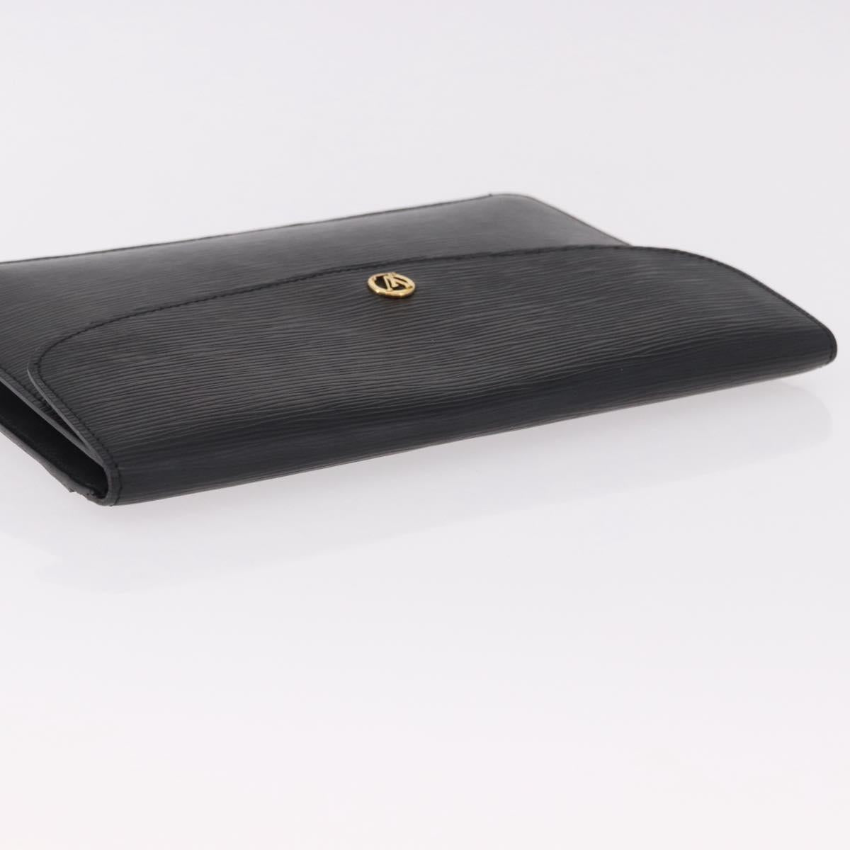 LOUIS VUITTON Epi Montaigne 27 Clutch Bag Black M52652 LV Auth mr2795