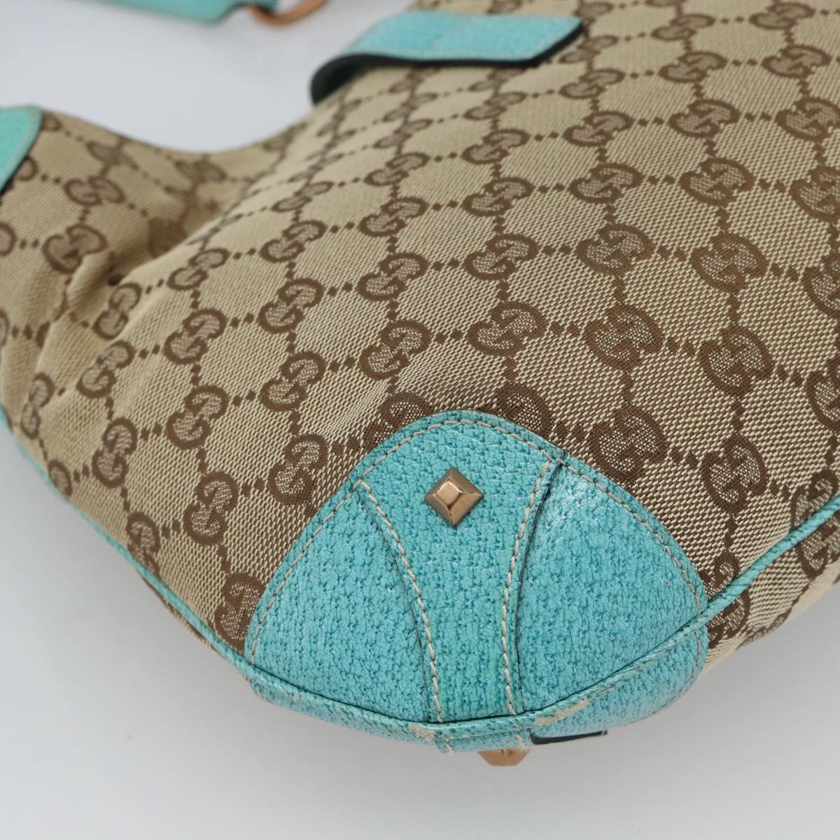 GUCCI GG Canvas New Jackie Shoulder Bag Brown Gold 120888 Auth mr2796V