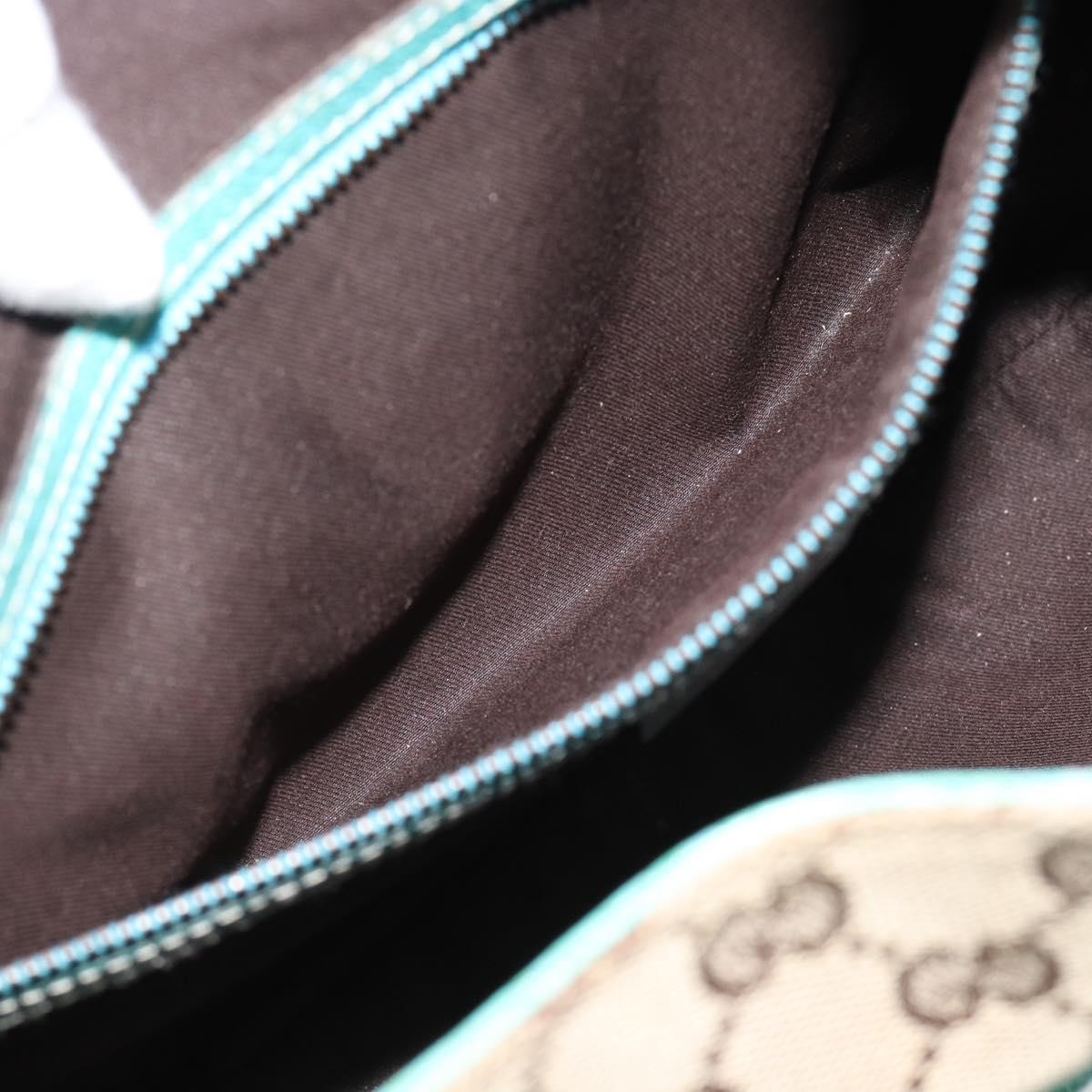 GUCCI GG Canvas New Jackie Shoulder Bag Brown Gold 120888 Auth mr2796V