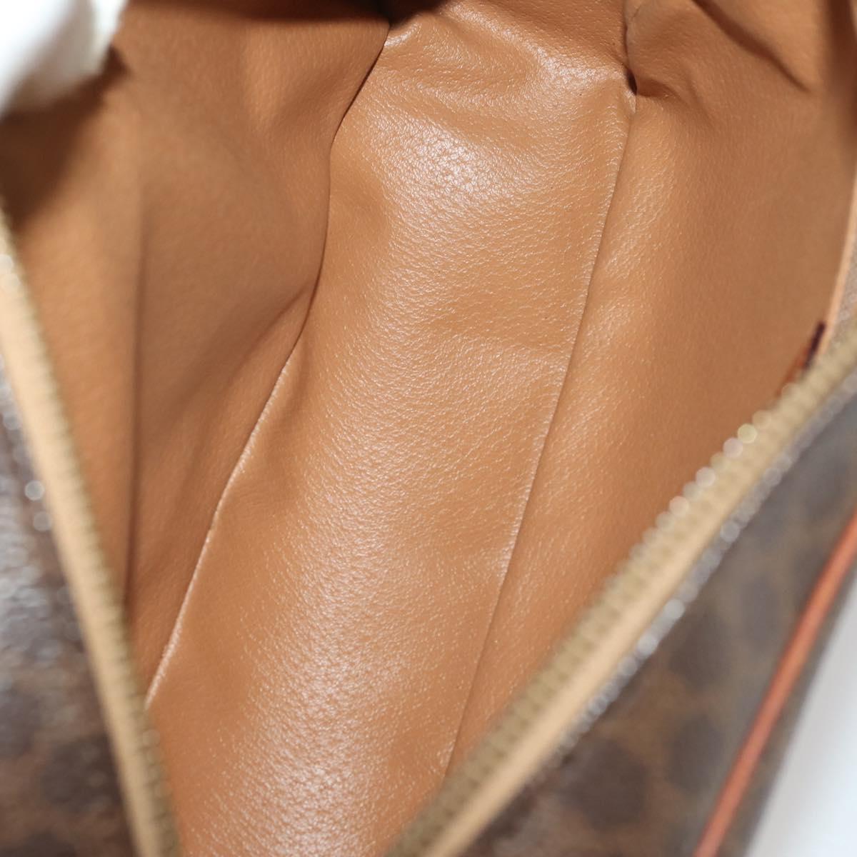 CELINE Macadam Canvas Shoulder Bag PVC Leather 2way 2 Set Brown Auth mr2802