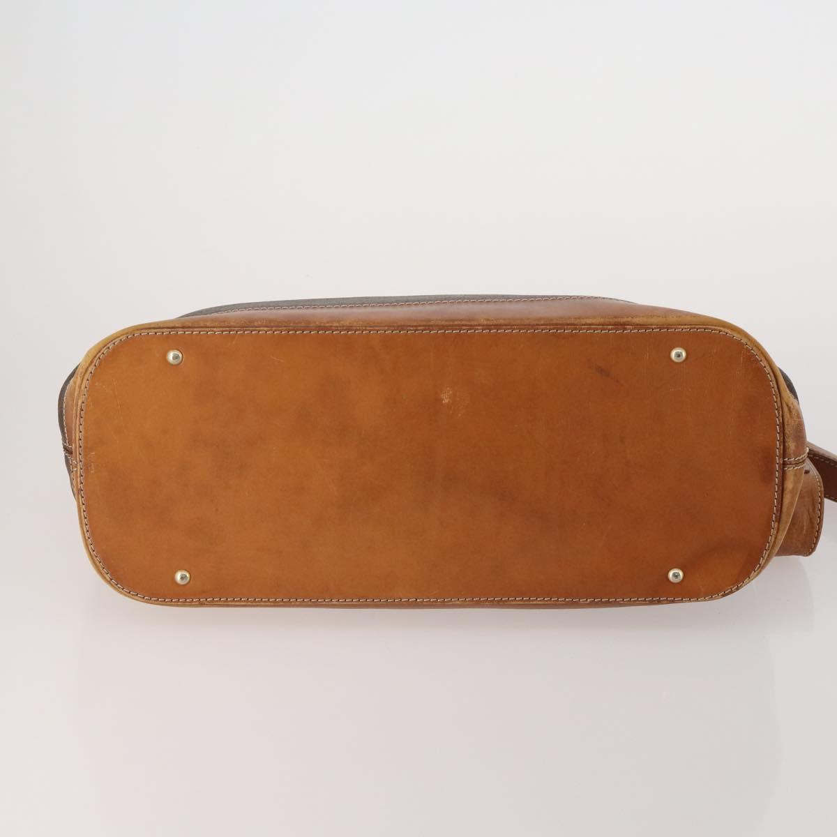 CELINE Macadam Canvas Shoulder Bag PVC Leather 2way 2 Set Brown Auth mr2802