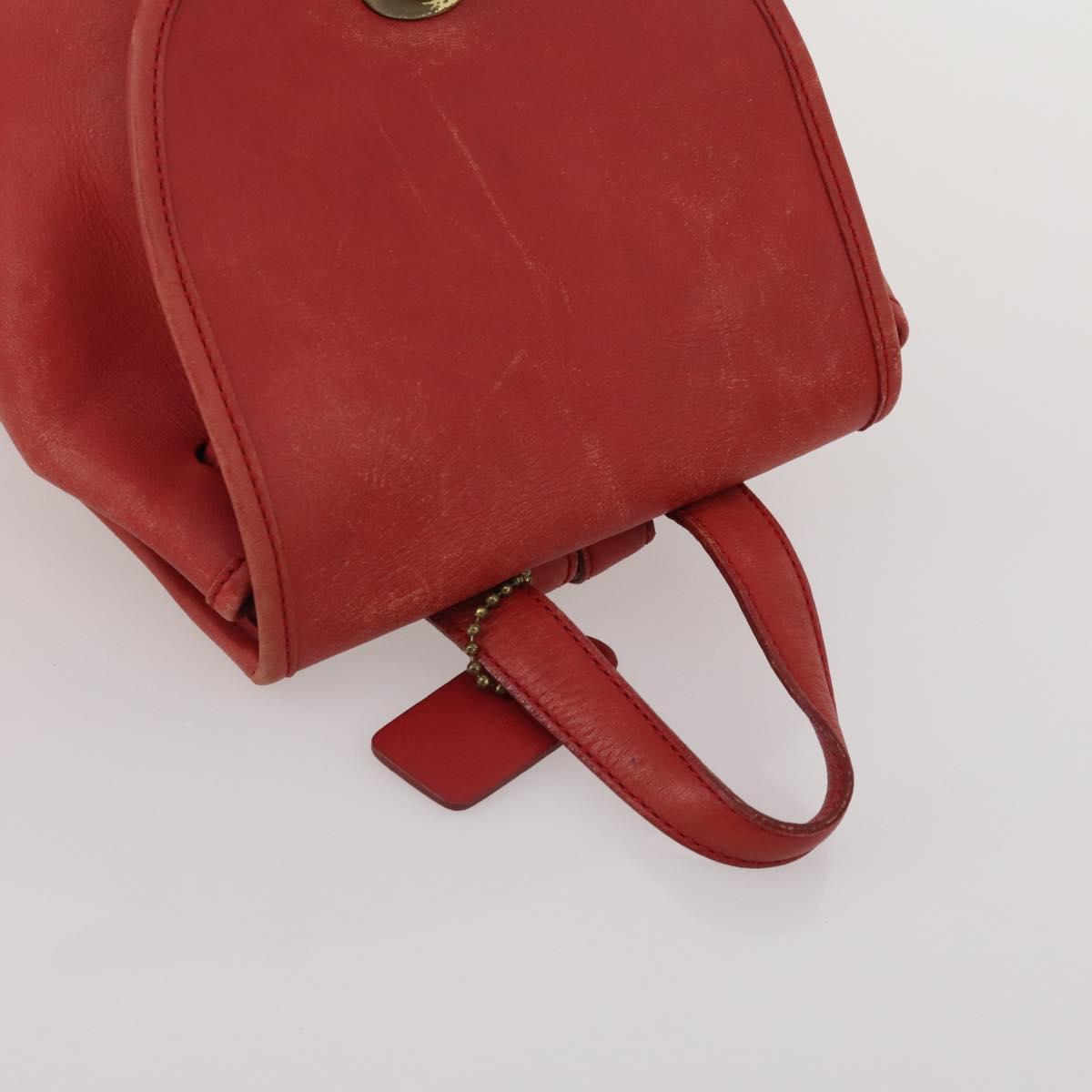 Coach Shoulder Bag Leather 3 Set Red Brown Bordeaux Auth mr2805