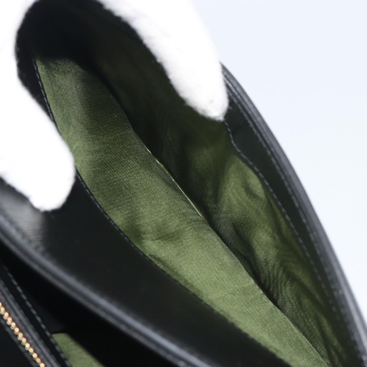 GUCCI Shoulder Bag Leather Black Gold 589474 Auth mr2812