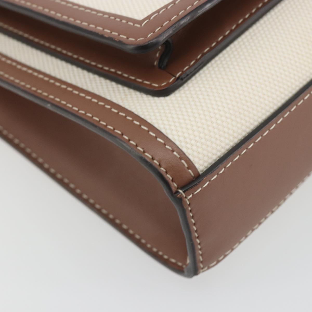 BURBERRY Shoulder Bag Canvas 2way Brown Gold Auth mr2830V