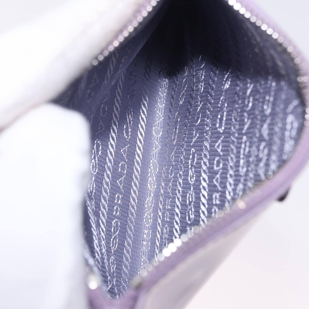 PRADA Hand Bag Mesh Sequins Purple Silver Auth mr2840
