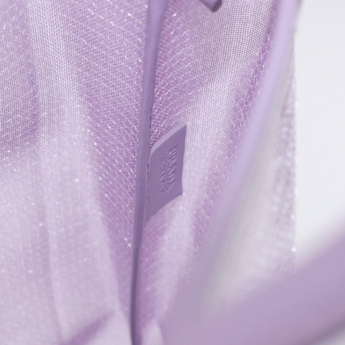 PRADA Hand Bag Mesh Sequins Purple Silver Auth mr2840