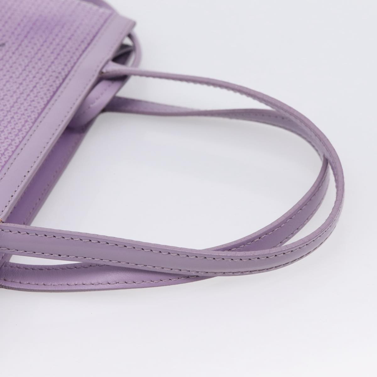 PRADA Hand Bag Mesh Sequins Purple Silver Auth mr2840