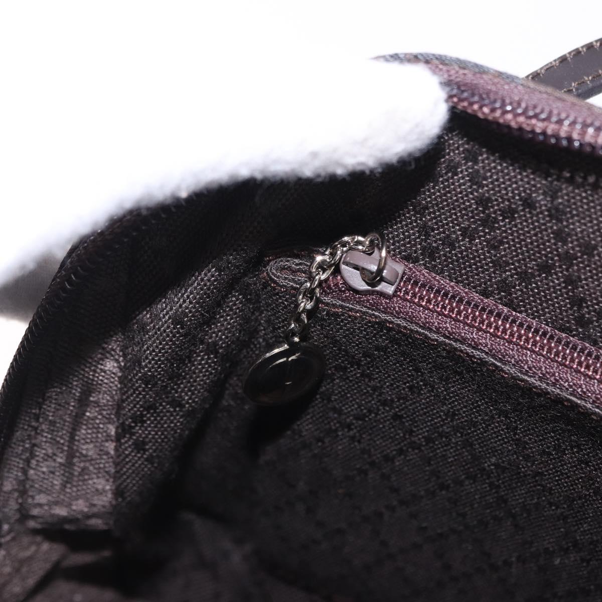 GUCCI GG Canvas Shoulder Bag Nylon Brown Silver 001 3074 Auth mr2847
