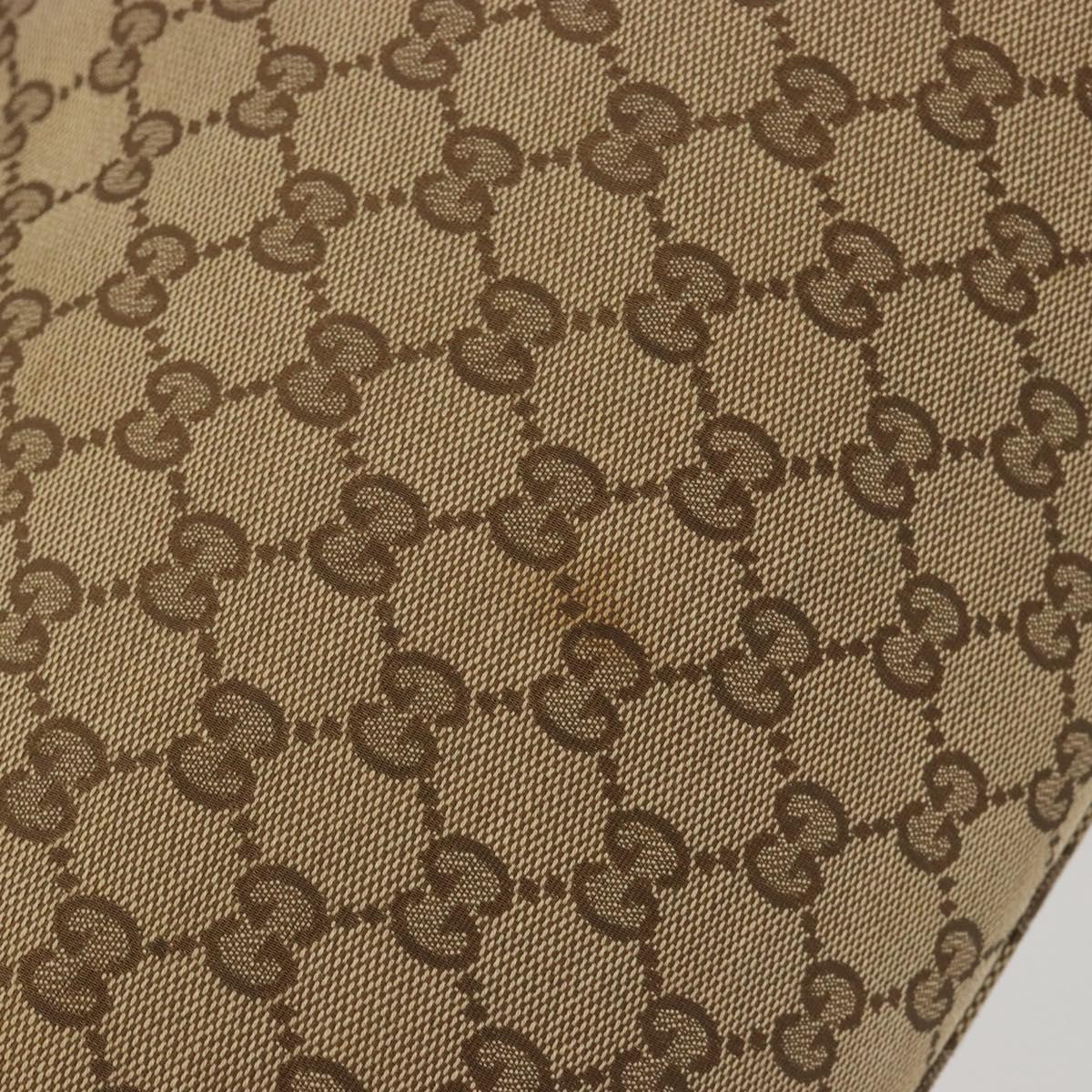 GUCCI GG Canvas Tote Bag Beige Gold 269945 Auth mr2849