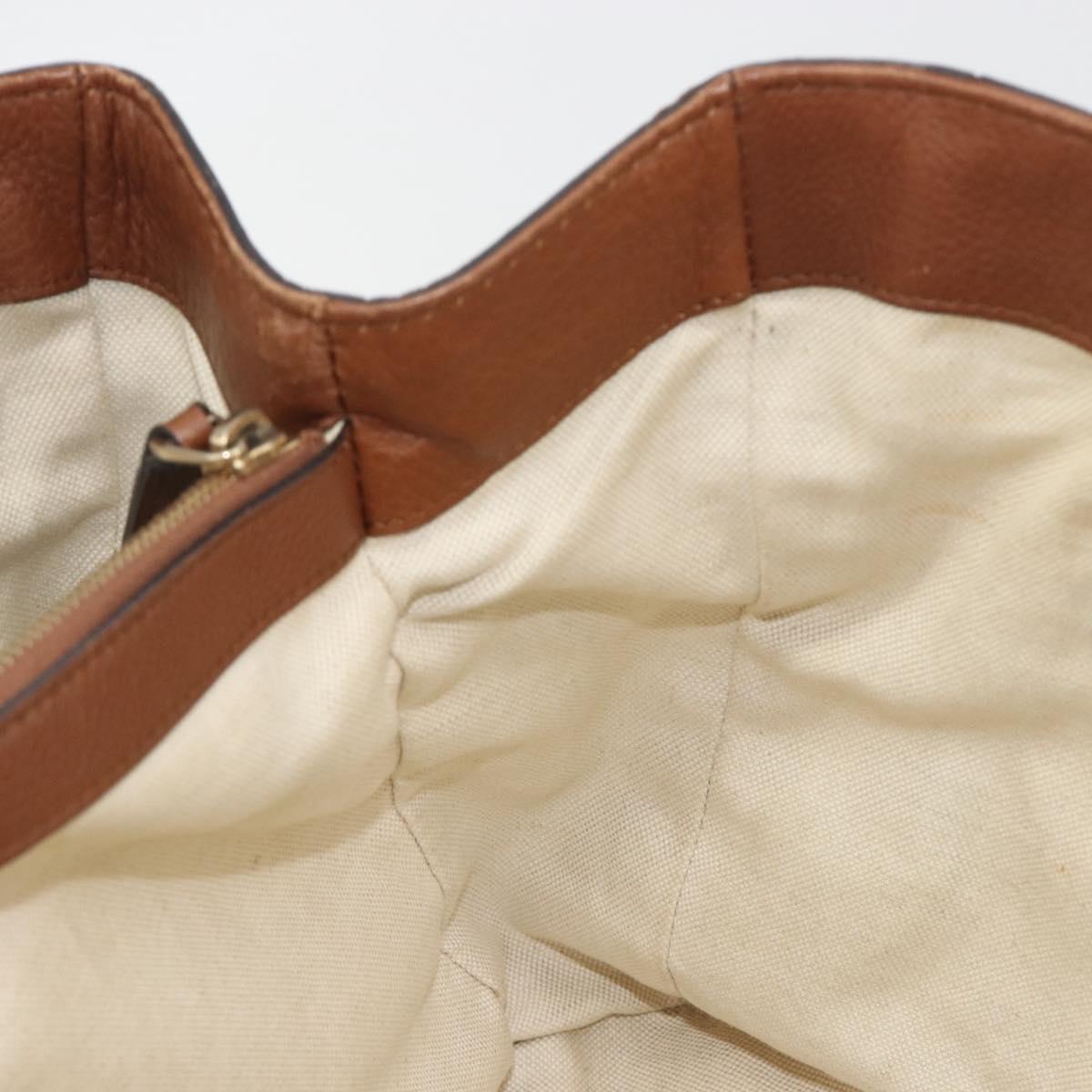 GUCCI GG Canvas Tote Bag Beige Gold 269945 Auth mr2849