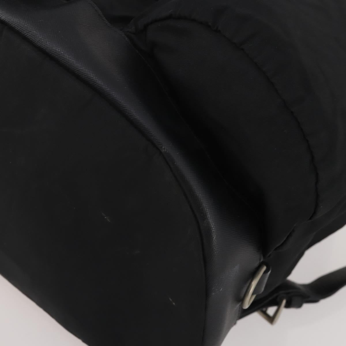 PRADA Backpack Nylon Black Silver Auth mr2851